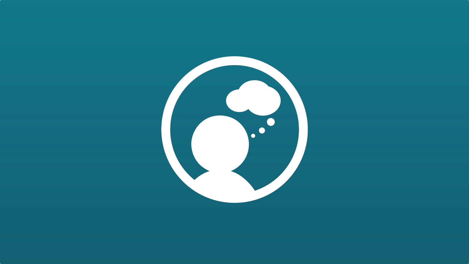 Icon of student with thought bubble