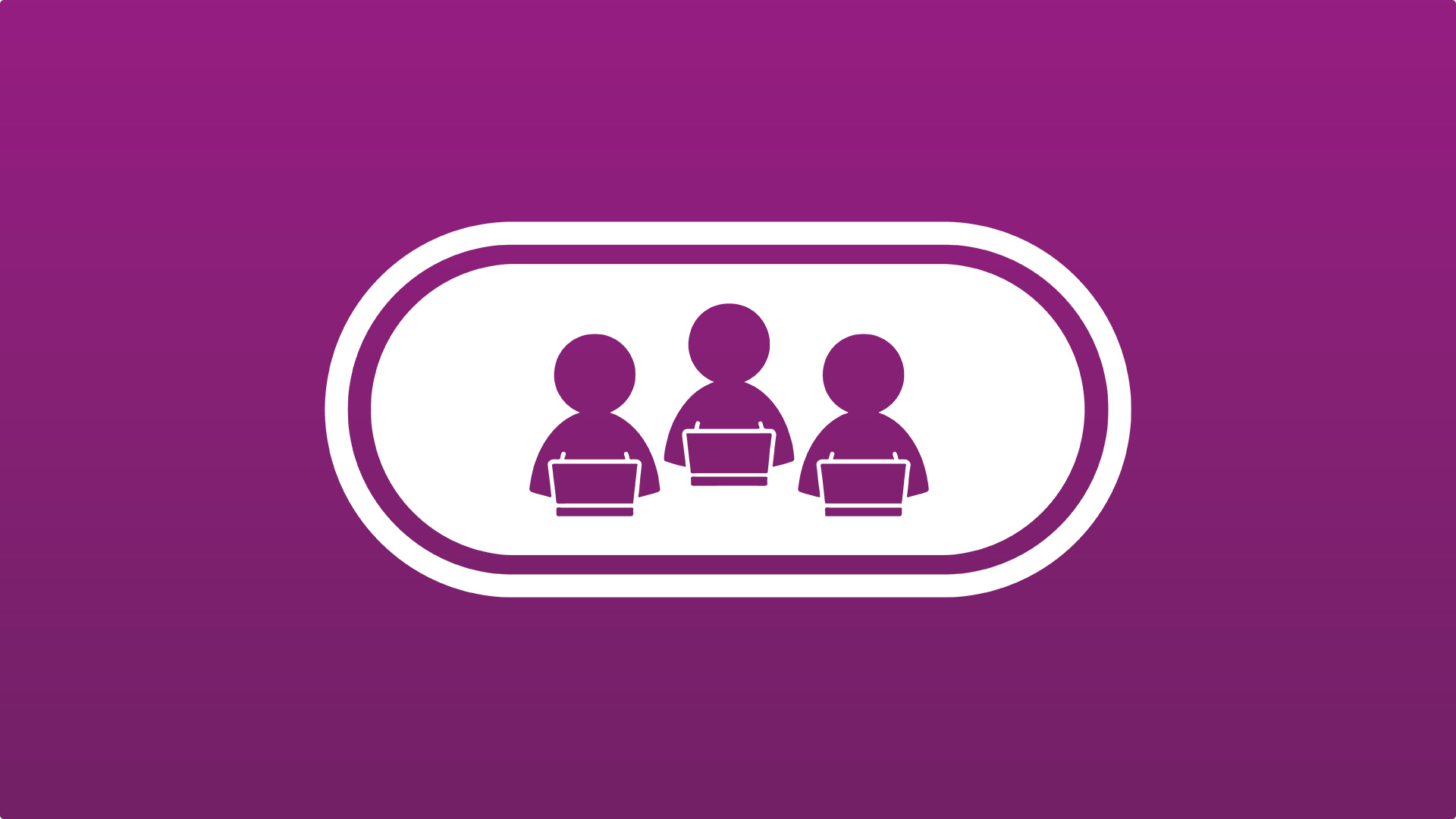 Icon of three students on laptops
