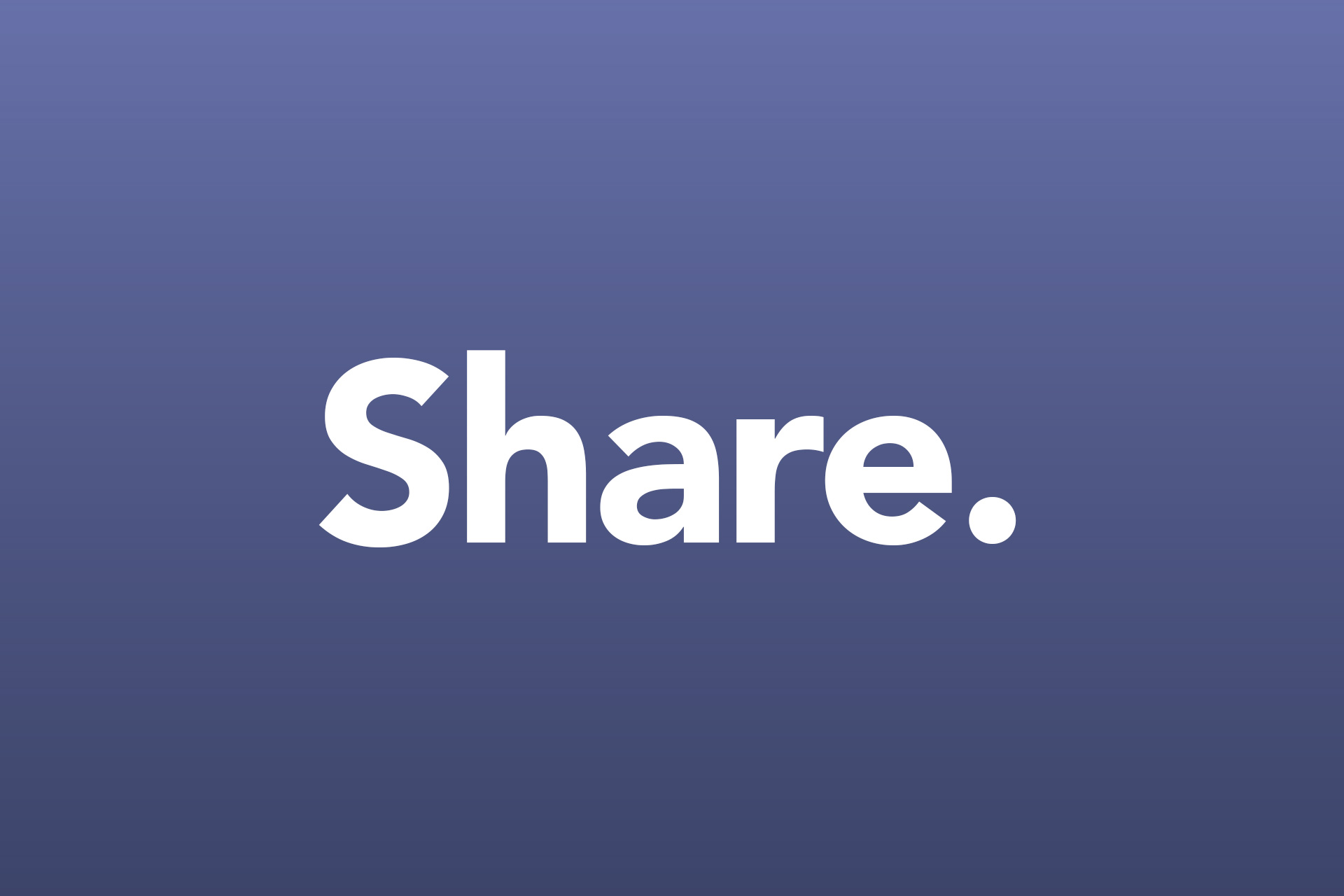 Share on a gradient purple backgroun