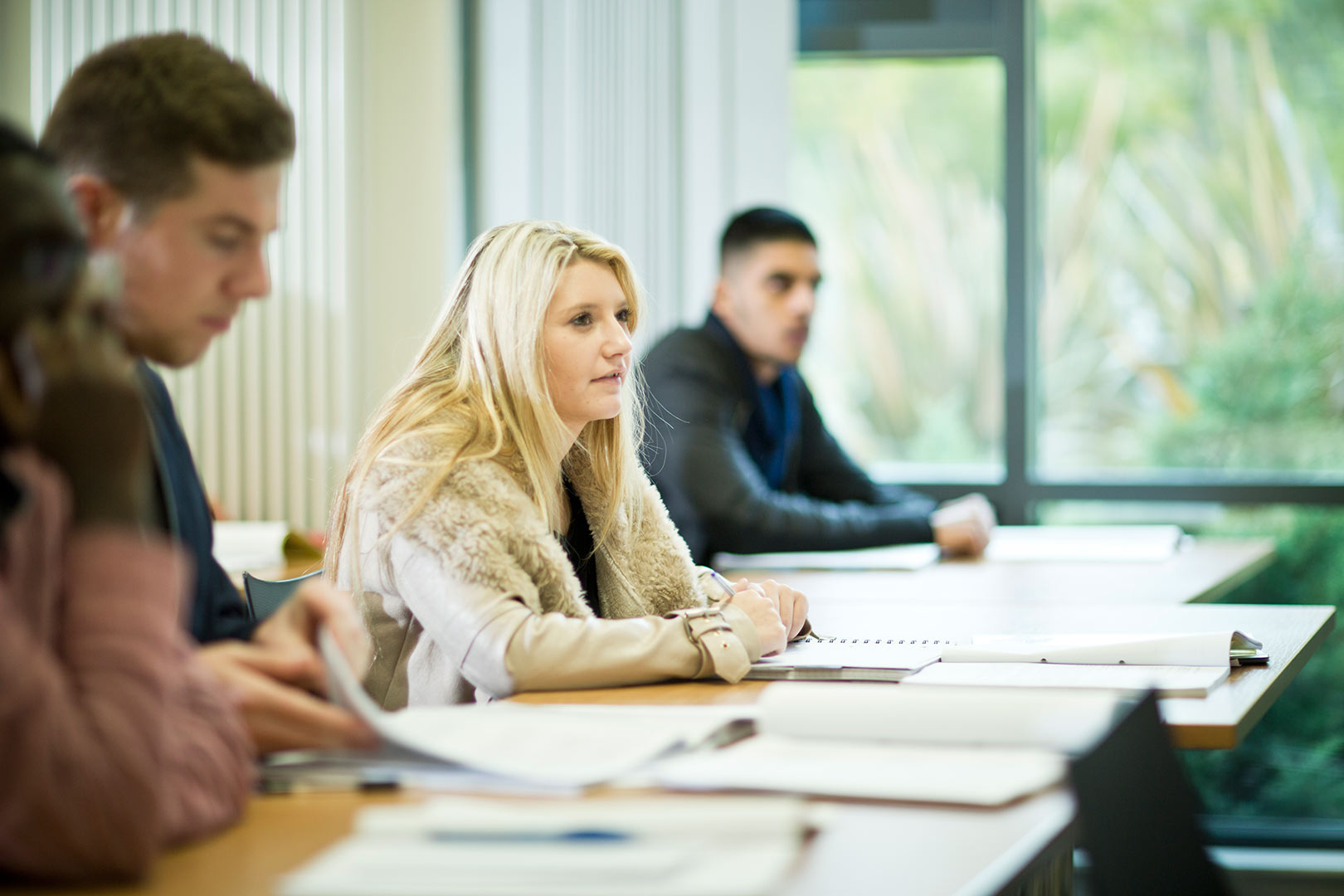 Students in an accountancy and finance class