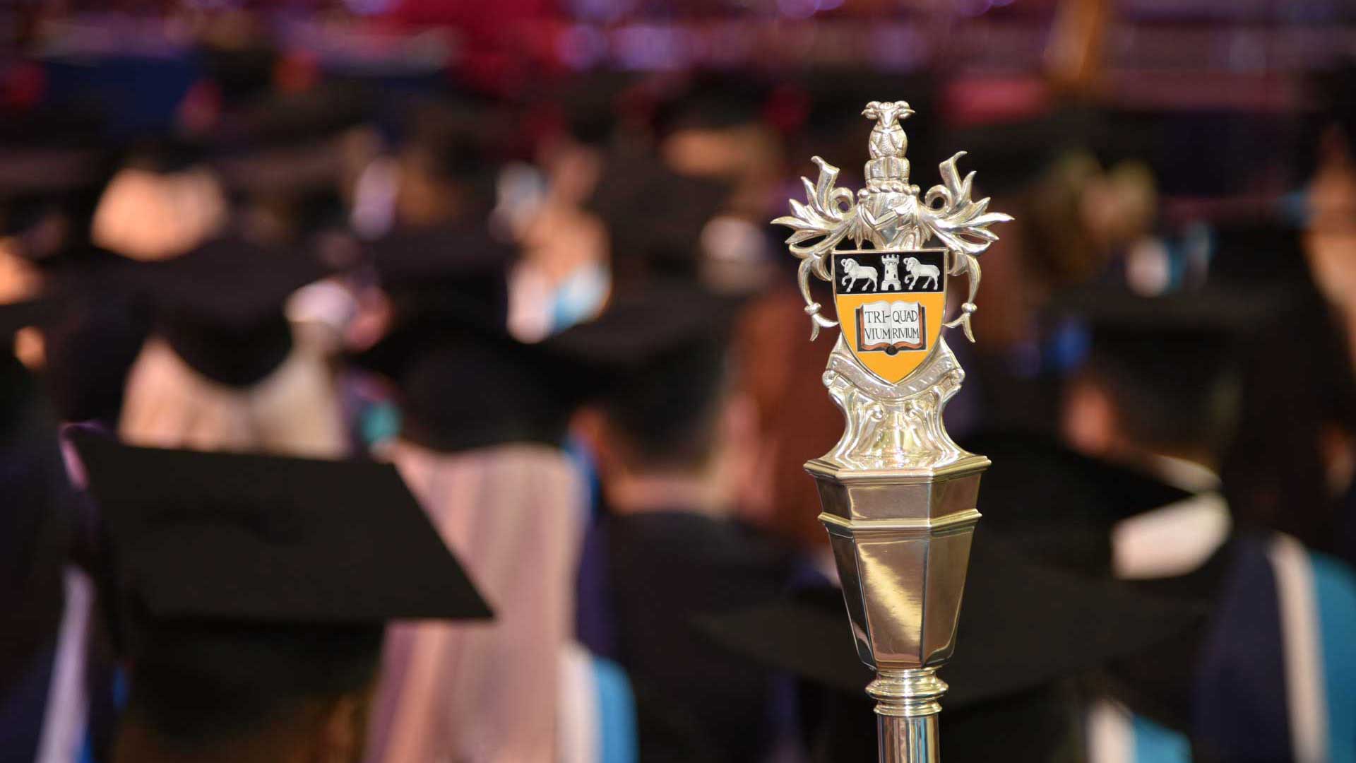 1920 wide Graduation Mortar Board blurred