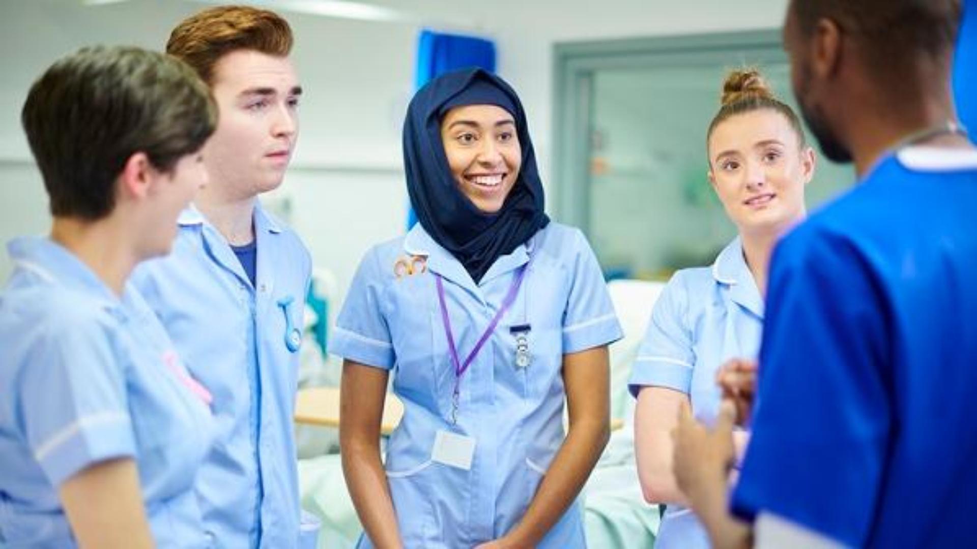 A group of student nurses