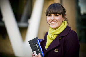 Female student smiling
